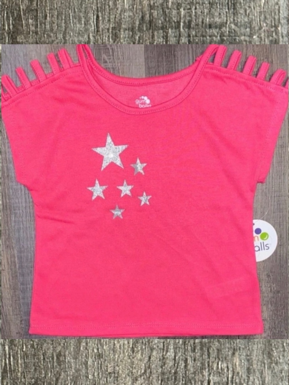 ๐ New Baby & Toddler Girl Size 18 Months Pink Glitter Star Active Top